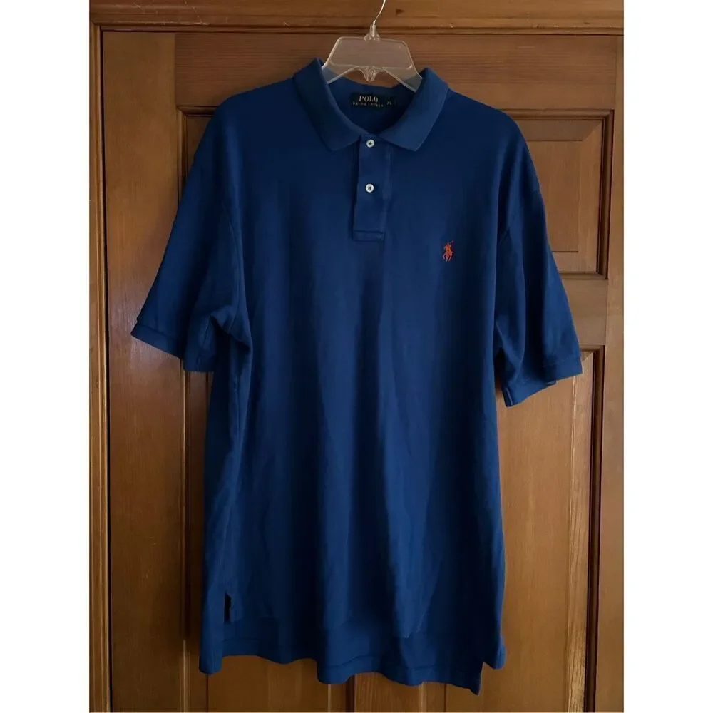 Vintage‎ 80s Polo Ralph Lauren Original Pony Navy Blue Men's XL